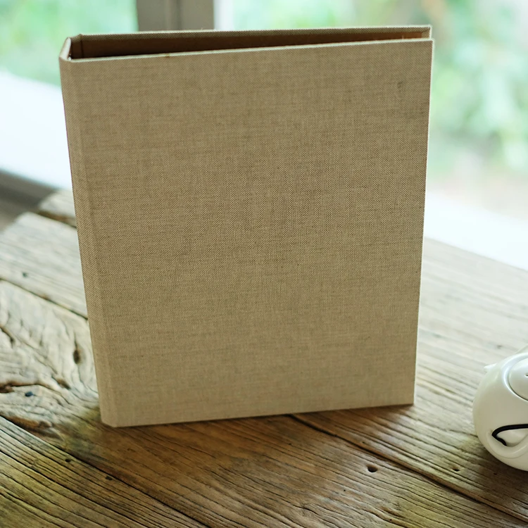 Vertical Linen Loose Leaf Sticky Type Blank Original Handmade DIY Album