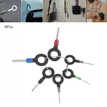 

6PCS Universal Stainless Steel+ PVC Car Harness Wiring Crimp Connector Plug Terminal Removal Tool Kit Accessories