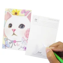 1pc/lot Kawaii Cartoon Cat Postcard Birthday Card Greeting Card Gift Message Cards Fashion Cute Gifts New Year Christmas Card