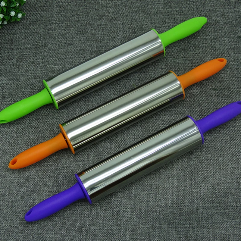 Stainless Steel Fondant Rolling Pin Baking Dough Stick Adjustable Tools