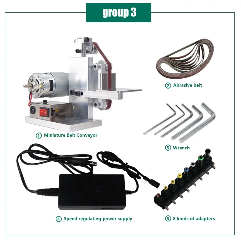 DIY Мини дрель ленточная шлифовальная машина настольная шлифовальная машина шлифовальная полировальная машинка буферный пояс шлифовальный нож Apex кромка точилка - Цвет: group 3
