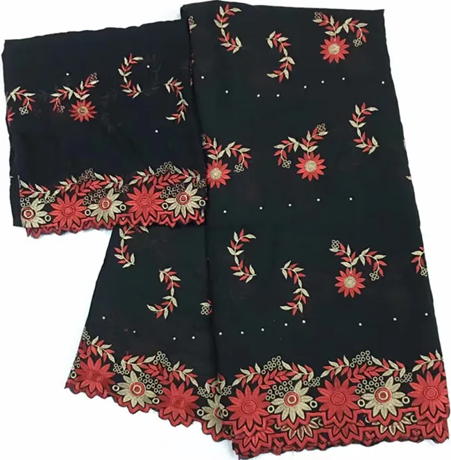 

Hot sale african swiss voile lace in switzerland 5+2yards nigerian lace fabrics latest african laces 2019 cotton lace HS-A29