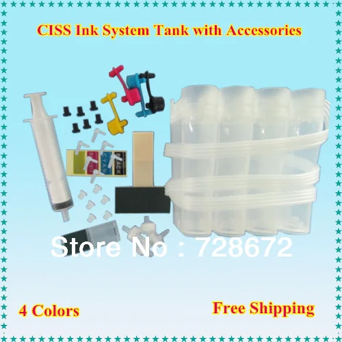 Continuous Ink Supply System Universal 4 Color CISS kit With Accessaries INK Tank For HP for Canon Epson Inkjet Printer | Компьютеры и