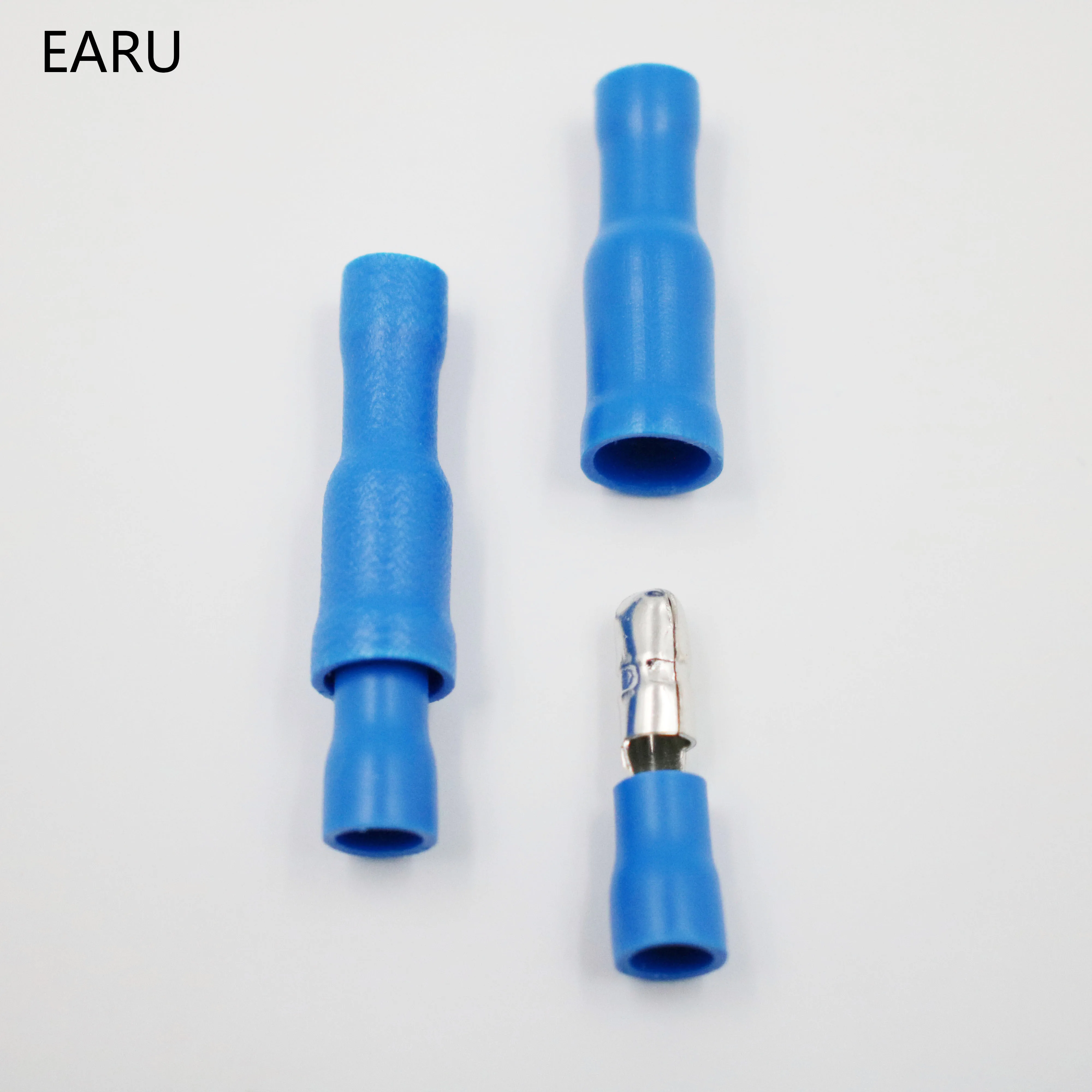Женский и мужской изолированный Электрический разъем обжимной пули терминал для 22~ 16 AWG аудио проводки - Цвет: Blue