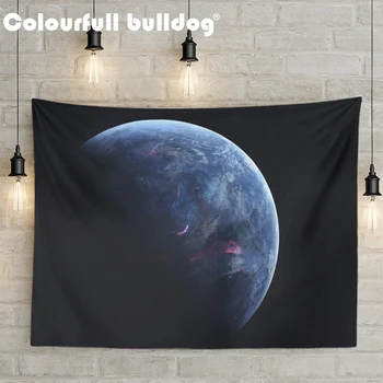 

Universe 3D Printed Wall Hanging Colorful Earth Stellar Tapestry Green Orange Mountain Meteirites Beach Blankets Decor Bedspread