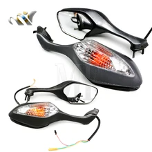 Para 2008-2013 Honda CBR CBR1000RR 1000RR 2010-2012 VFR 1200 Pair VFR1200 Retrovisor Da Motocicleta Sinal da Volta LEVOU espelhos laterais Preto