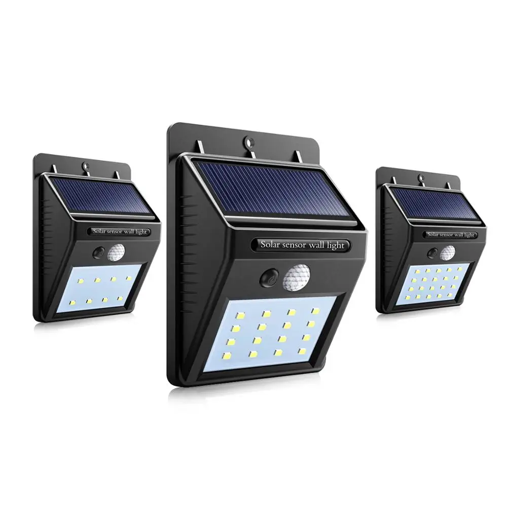 LED Solar Powered Light Solar WaLL lamp PIR Motion Sensor Solar Lights Outdoor Waterproof Street Garden Decoration yard lamp