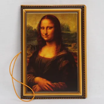 

Europe Style 3D Passport Holder PVC Travel Passport Cover Case,14*9.6cm Card & ID Holders Travel accessories- Mona Lisa