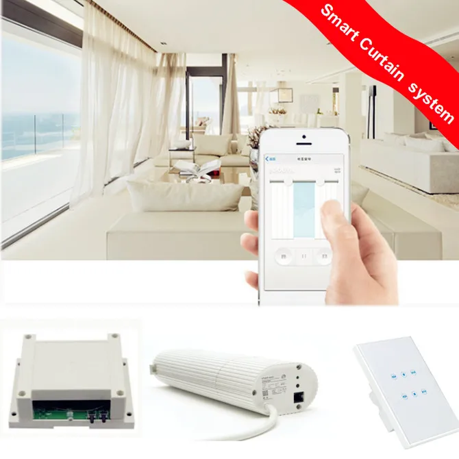 High Quality Smart i Easy Use wifi curtain control System,Remote