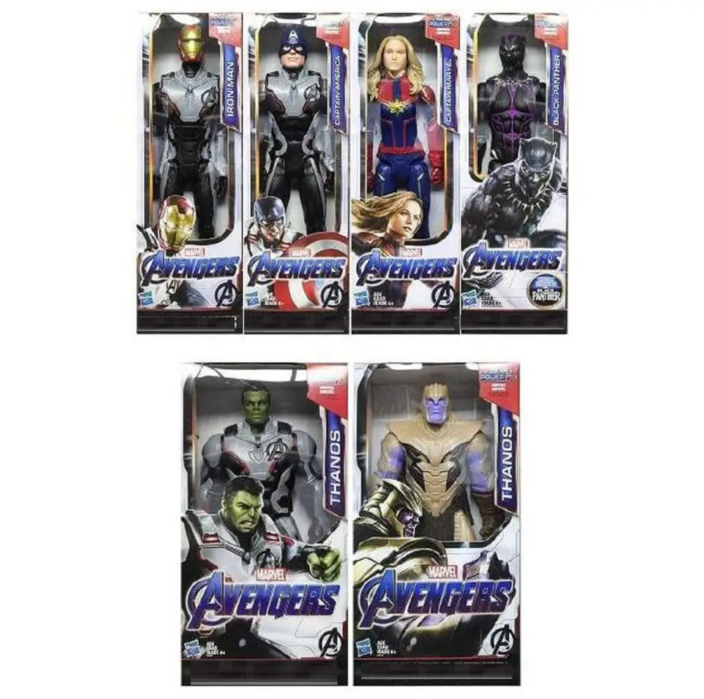 

30cmMovie Avengers 4 Figure Endgame Superhero Series Captain Spiderman Ironman Thor Thanos PVC Action Doll Toy for Kids Children