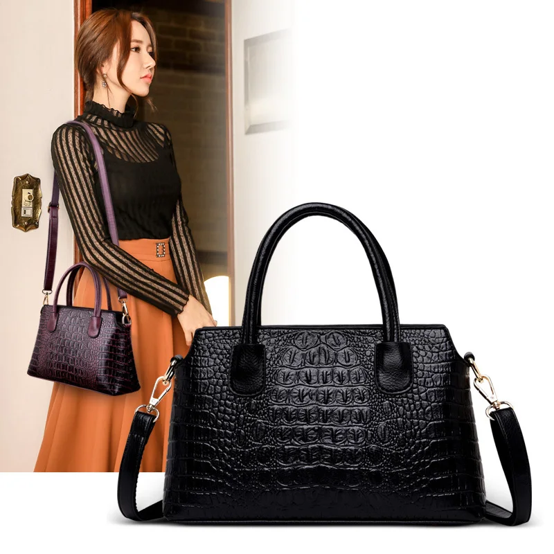 2019 New Luxury Designer Brand Famous Alligator Women Leather Handbags Satchel Tote Bags Sac A Main Femme | Багаж и сумки