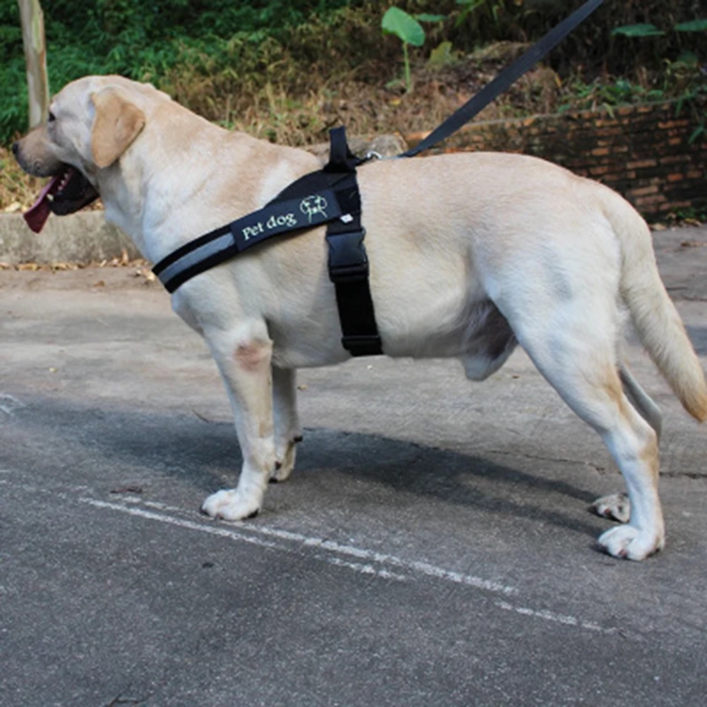Собачий нагрудный поводок, средний, износостойкий нейлоновый плетеный поводок со светоотражающими лямками для маленьких средних и больших собак