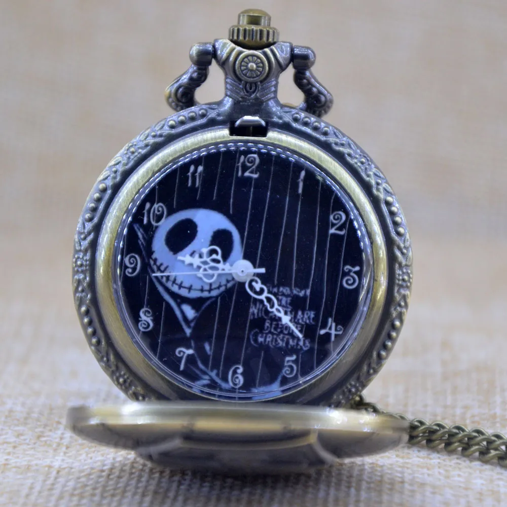 bronze engraved black dial tim burtons nightmare before christmas quartz pocket watch analog pendant necklace mens womens gifts in pocket fob watches - Nightmare Before Christmas Watch Online bronze engraved black dial tim burtons nightmare before christmas quartz pocket watch analog pendant necklace mens womens gifts in pocket fob watches - Nightmare Before Christmas Watch Online