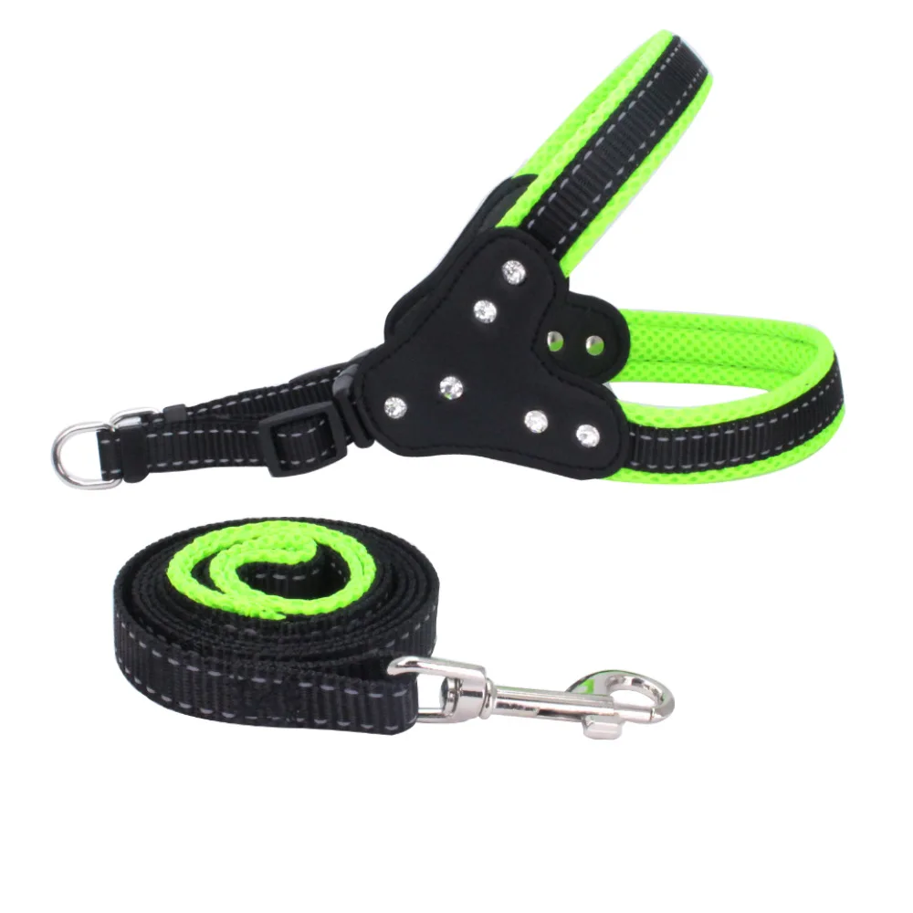 Adjustable Pet Dog Puppy Harness Leash Leads Collar Reflective For Daily Training Walking Accessories | Дом и сад