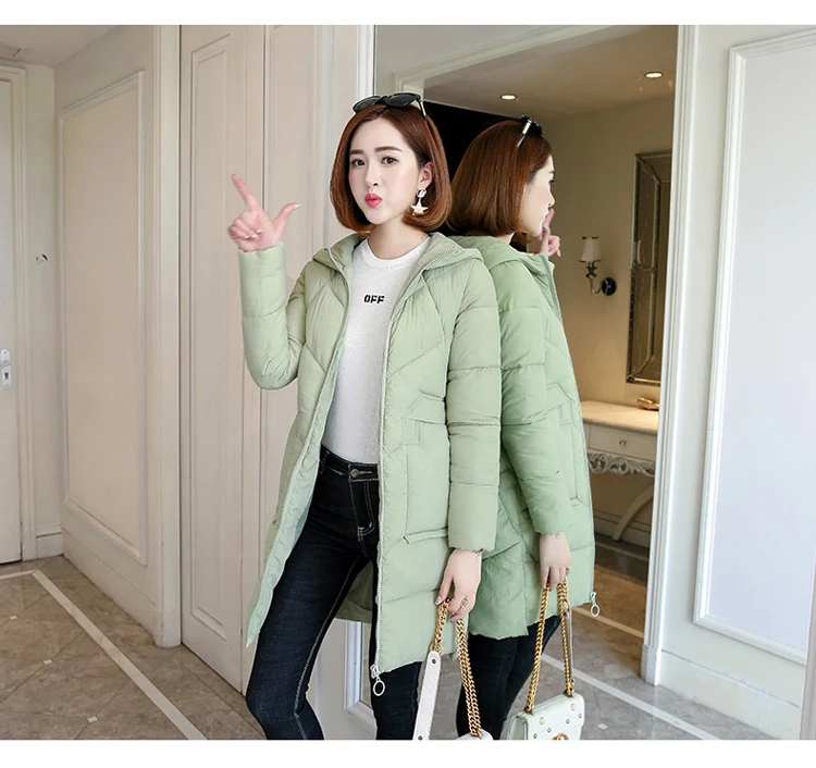 Winter Jacket Women Plus Size 3XL Women's Coats And Jackets Hooded Solid Women Winter Coat Long Zipper 2018 LZ978 (15)