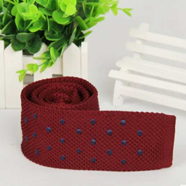 Мужской трикотажный галстук ROPALIA узкая трикотажная бабочка в горошек|dot tie|knitted