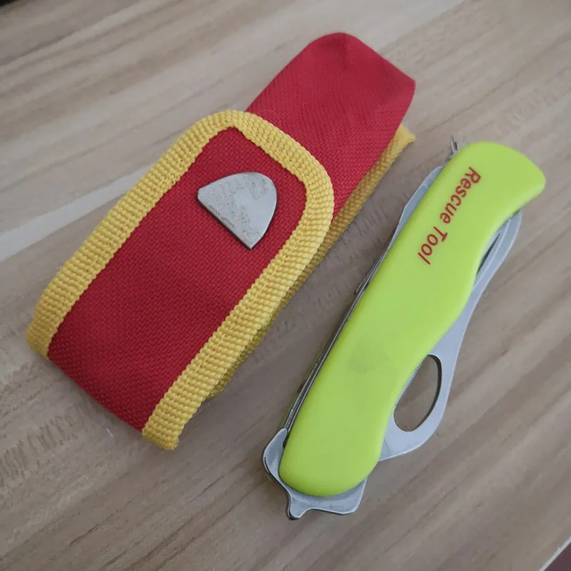 

111mm Multi-functional tool Swiss outdoor rescue knife folding pocket knife edc survival army knife with logo and pouch