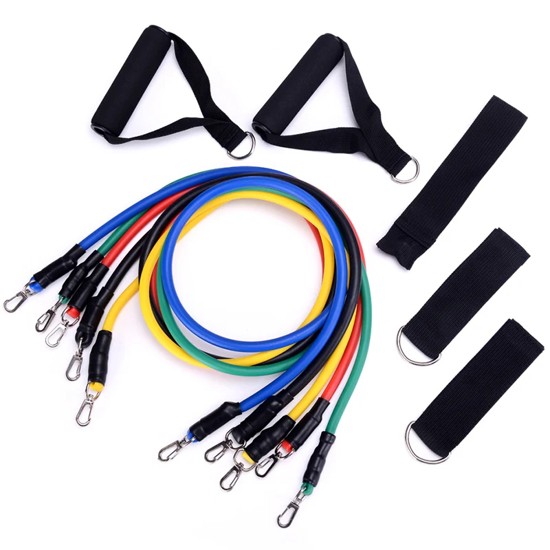 

11pcs/set Fitness Pull Rope Nature Latex Resistance Bands Power Training Expander Home Pilates Sports Elastic Yoga Gym Crossfit