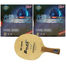 Galaxy YINHE T-11+ с 2x РИТЦ 729 Дружба TRANSCEND кремовые каучуки Shakehand длинная ручка FL