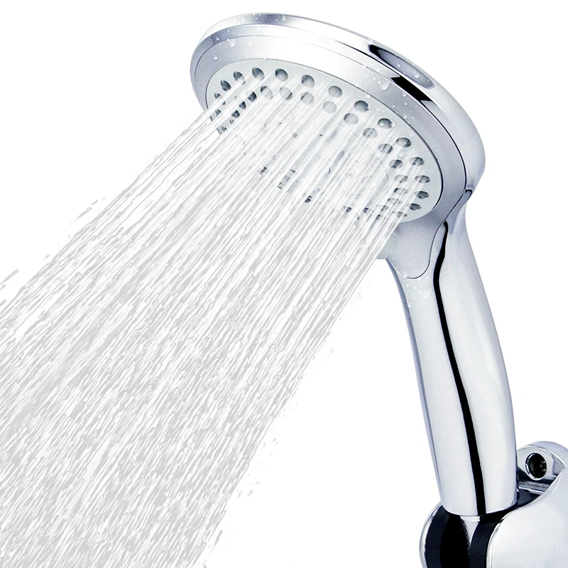

Shower Bath Head 5 Modes High Pressure Bathroom Shower Head Big Panel Round Chrome Rainfall Handheld Showerheads G1/2 Nozzle