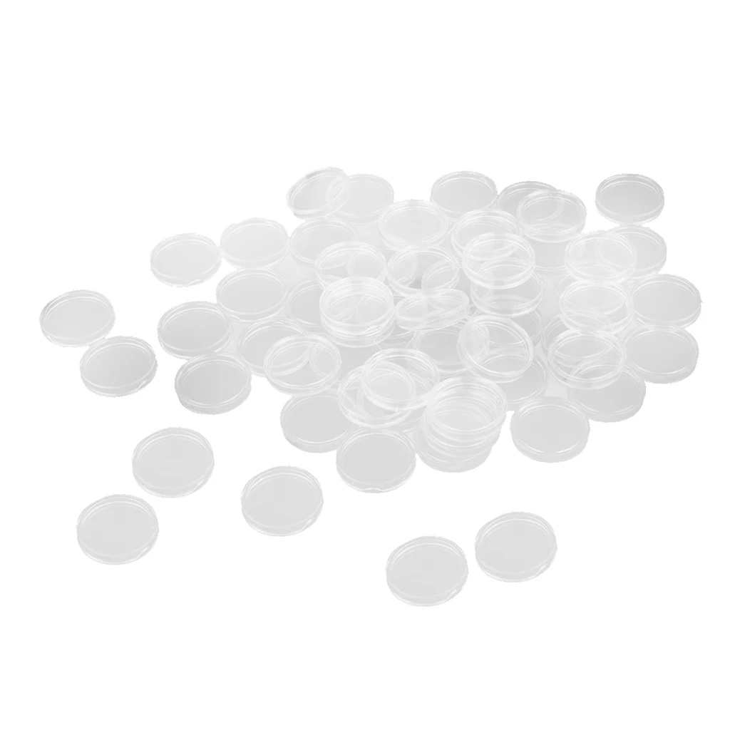 100Pcs 18mm Boxed Lighthouse Coin Capsules Coin Display Cases Transparent
