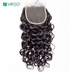 Volys Virgo remy волосы швейцарская шнуровка волна воды 4x4 ''бесплатно/средний/три части человеческих волос естественного цвета могут быть