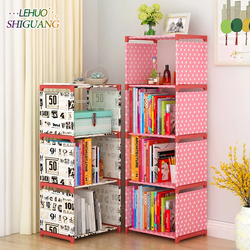 

Multi-layer Simple Book shelf Non-woven fabric Assembly wall shelf bookcase home living room Furniture organizer storage cabinet