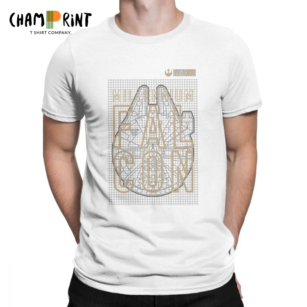 

Star Wars YT 1300 Millennium Falcon Funny T Shirt Men Short Sleeve Tops Gift Tees Cotton Crewneck T-Shirts Plus Size