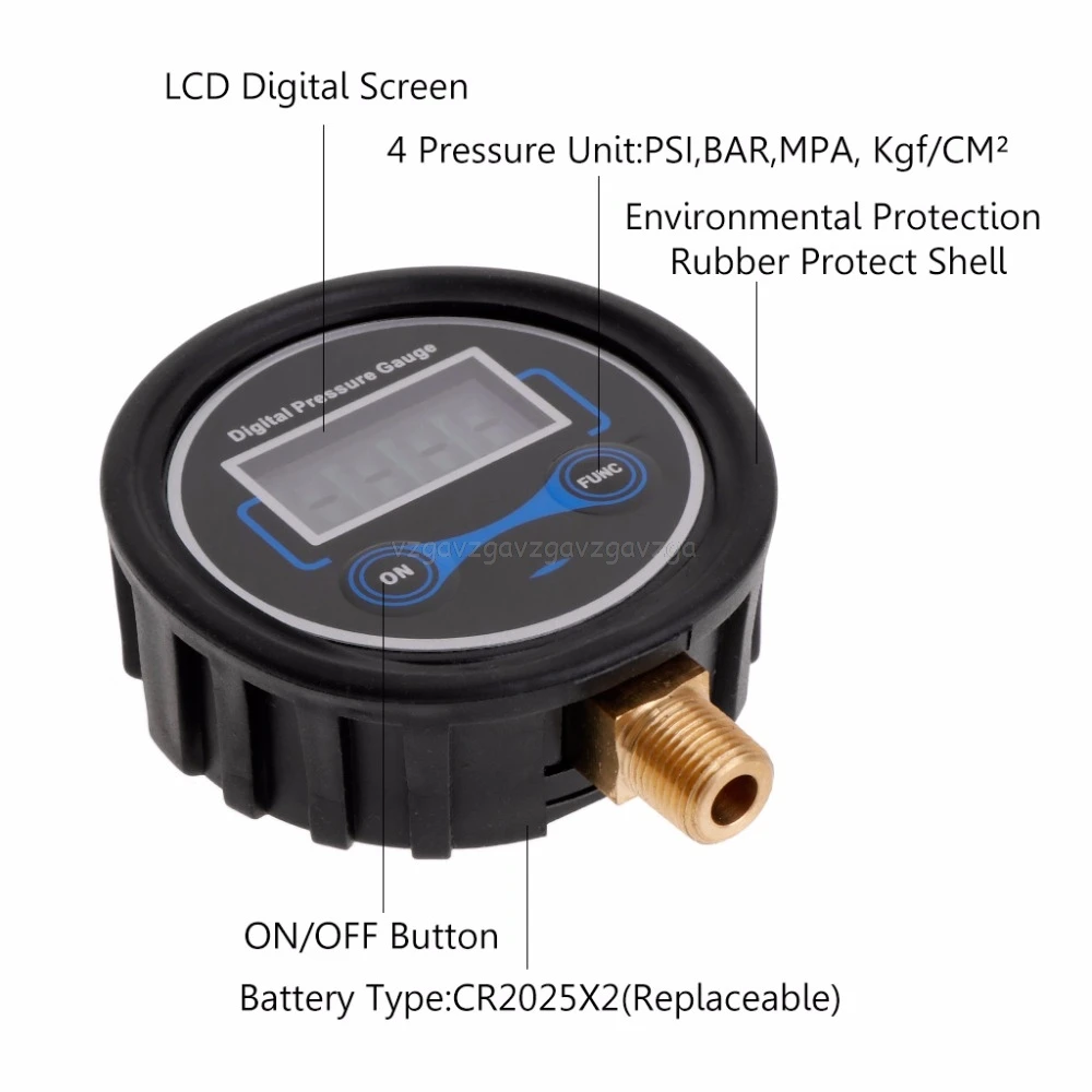 0-200PSI ЖК цифровой датчик давления в шинах авто мотоцикл шины воздуха PSI метр 1/" NPT O17 Прямая поставка