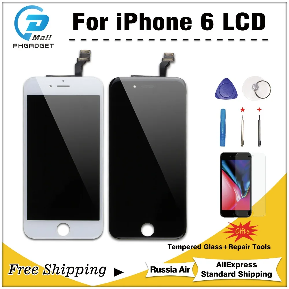 

100% AAA quality Replacement LCD 4.7 inch display + Screen For iphone 6 Digitizer Assembly NO Dead PixelFor iphone 6G Screen