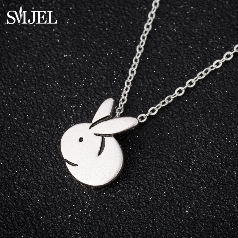 SMJEL милое животное, Кролик ожерелье чокер милые Подвески-кролики ожерелье s пасхальное ожерелье для женщин дети подарки Bijoux