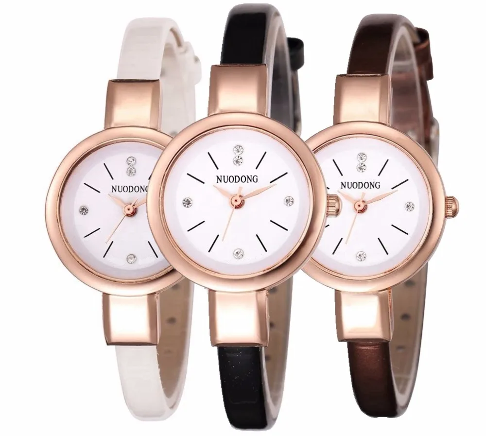 Small women simple design leather watch 2017 wholesale fashion casual