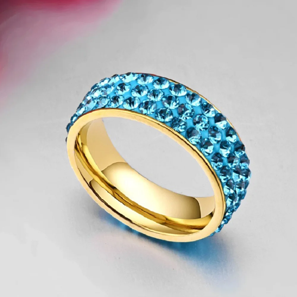 ZUUZ finger men male female engagement love wedding mood ring zircon stainless steel couple rings for women jewelry accessories