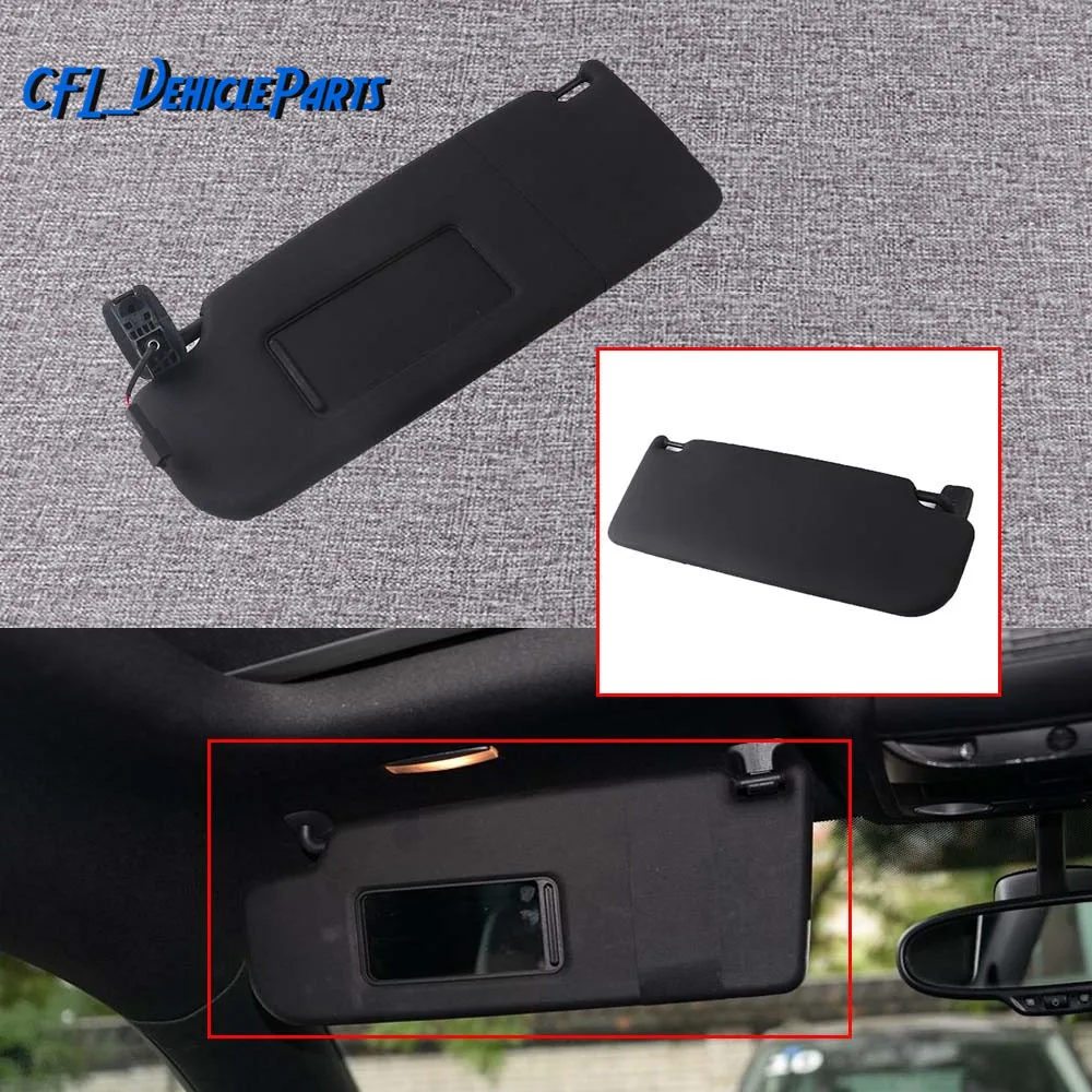 

Left Driver Side Black Sun Visor 1KD857551A 1KD 857 551A For Volkswagen Passat B7 Passat CC Jetta MK5