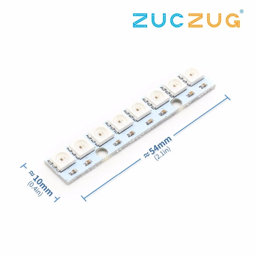 

8 channel WS2812 5050 RGB LED lights development board