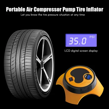 

Portable 12V Car Auto Electric Air Compressor Tire Inflator Pump with LCD Digital Display for Car Bicycle SUV Boat Motorcycles