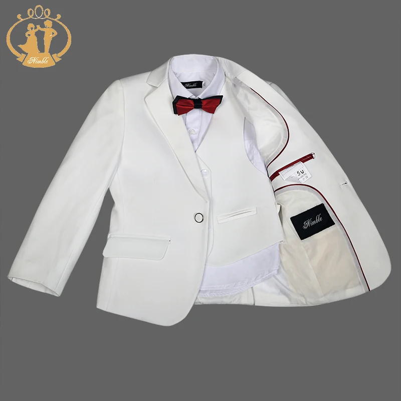 Nimble/белые костюмы для мальчиков на свадьбу, блейзеры для мальчиков, куртка для мальчиков, костюм garcon, смокинг для мальчиков, для бега, garcon terno infantil