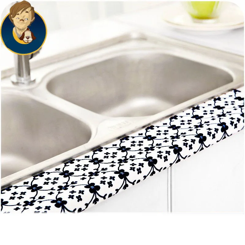 hot sell cartoon self sticky cut kitchen sink basins toilet bathroom