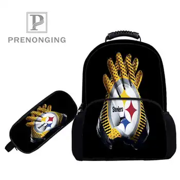 

Custom 17inch Steelers Moon Backpacks Pen Bags 3D Printing School Women Men Travel Bags Boys Girls Book Computers Bag#1031-9-15
