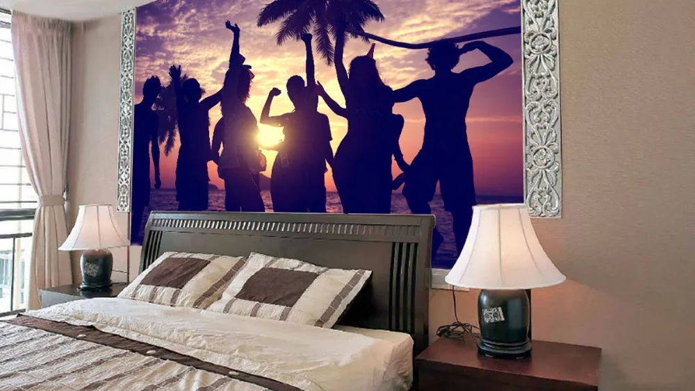 [Self-Adhesive] 3D Happy Beach Carnival Party 32 Wall Paper mural Print Decal Murals | Обустройство дома