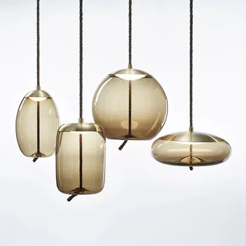 

Post Modern Glass Pendant Light Scandinavian Pendant Light Luminaria LED Hanging Glass Indoor Pendant Lamps Restaurant Bar Light