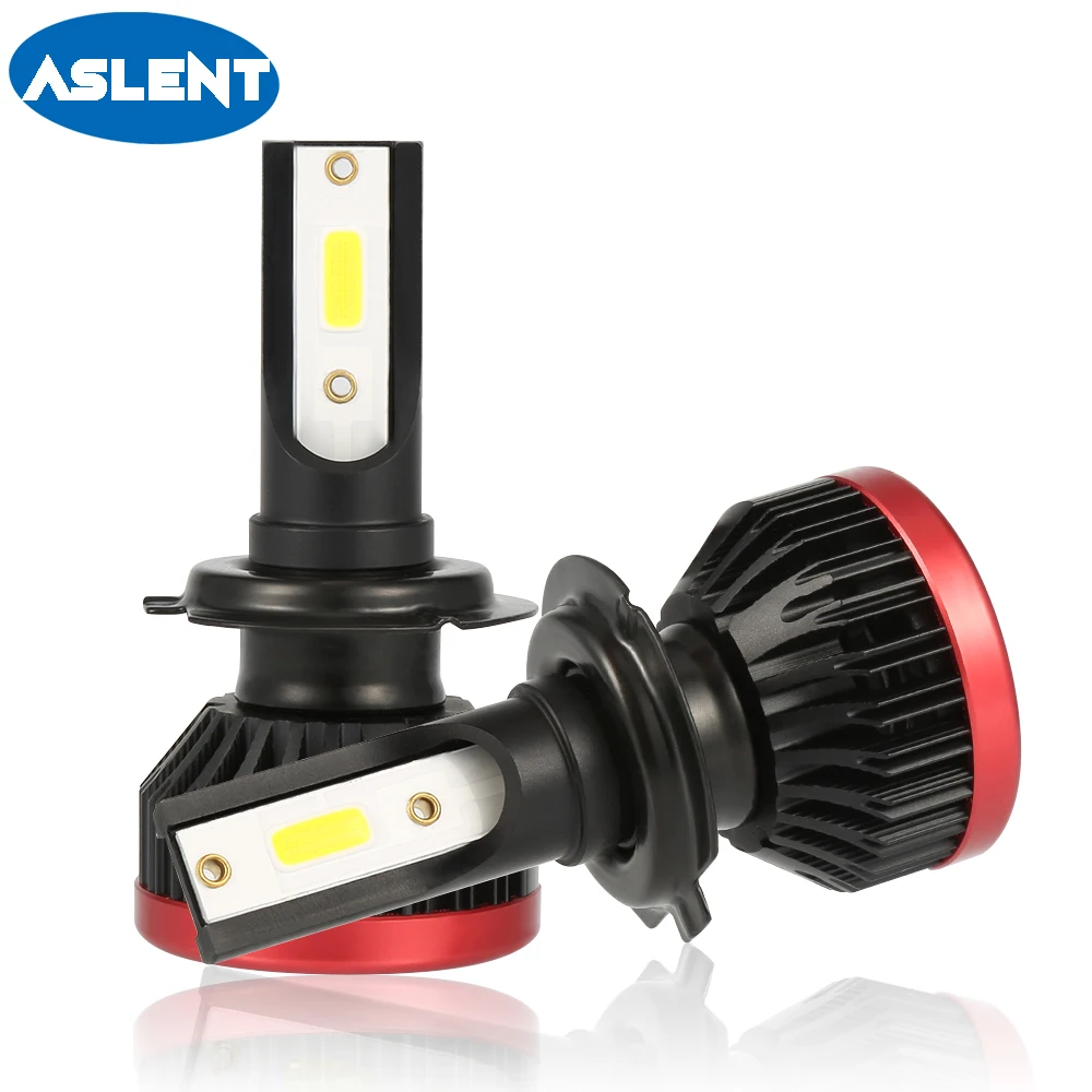 Aslent Новинка 2 шт. мини H7 светодиодный H4 H11 H8 H1 H3 HB3 HB4 9005 9006 лампы для передних фар 100