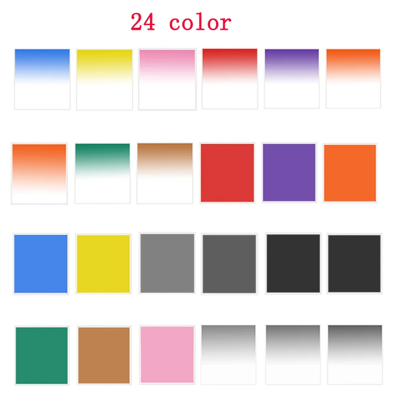 

square Filters full color filters Graduated color filers for Cokin P