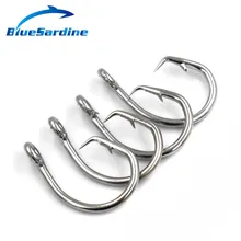 BlueSardine 10 шт. Большие морские рыболовные крючки Anzol Peche из углеродистой стали рыболовные снасти