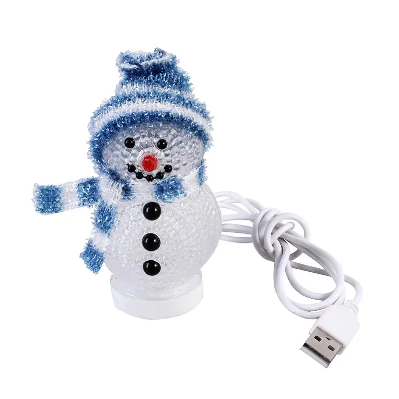 Рождественский светящийся Снеговик светодиодный светильник USB ночник RGB 7 цветов