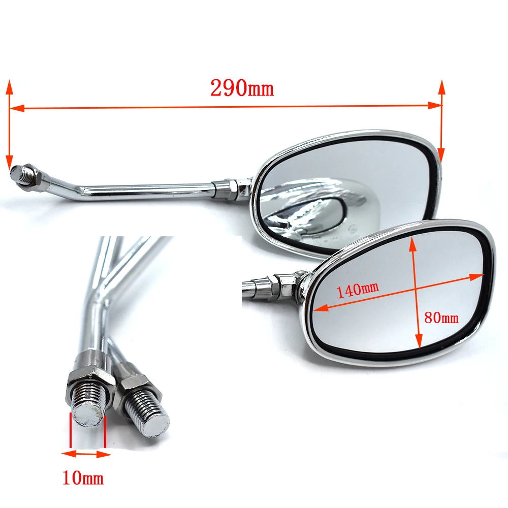 Motorcycle Mirrors 10mm Universal Rear View Mirrors Oval Street Bike Side Mirror FOR Suzuki stimulate 400 Bandit 250/400 GSX400 Motorcycle Mirrors 10mm Universal Rear View Mirrors Oval Street Bike Side Mirror FOR Suzuki stimulate 400 Bandit 250/400 GSX400