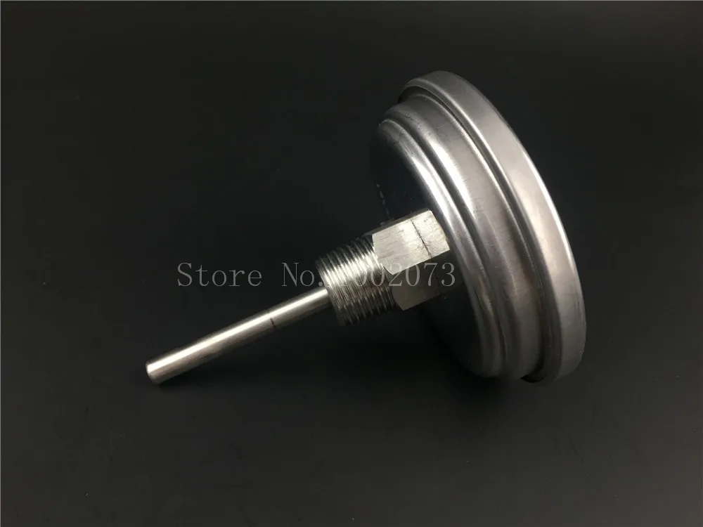 Weldless Bi-metal Thermometer Kit, 3Face & 2Probe, 12MNPT, 0~220F degree, Beer Brewing Thermometer, Homebrew Kettle (4)