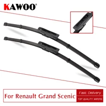 KAWOO для Renault Grand Scenic 2 3 4 модель год от 2005 до автомобиля резиновые стеклоочистители Лезвия подходят толчок кнопка руки/штык руку