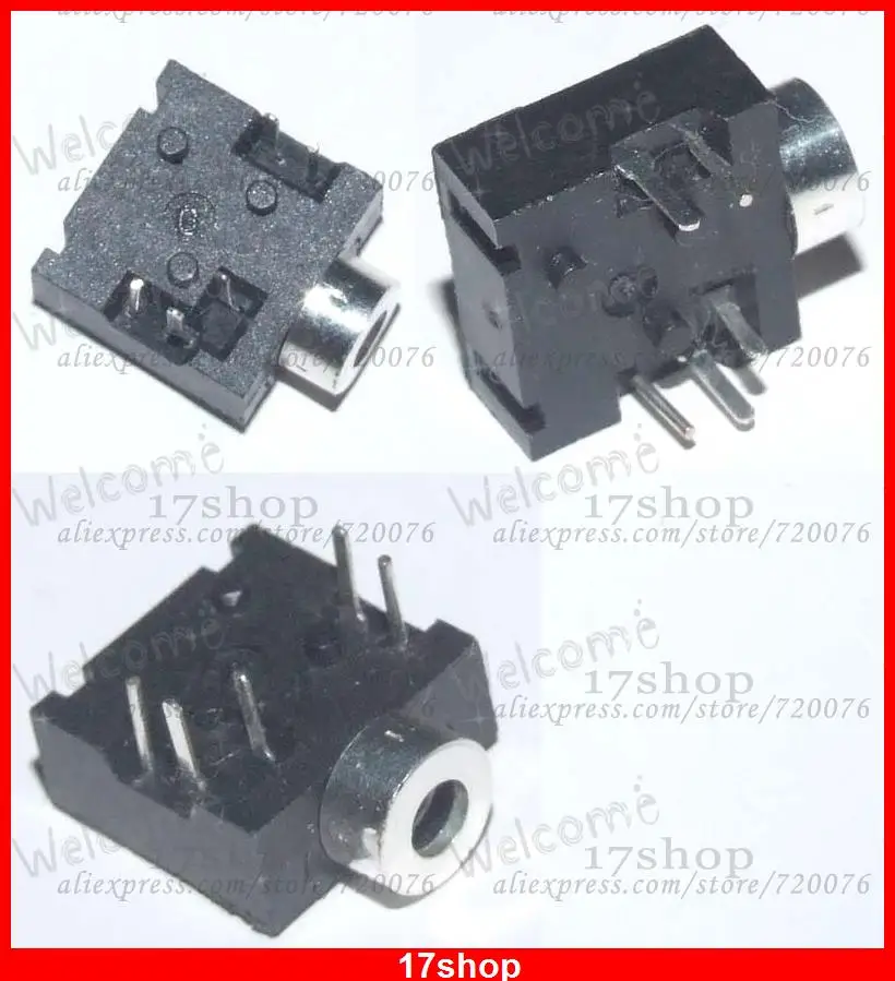 500PC 5 Pin 2 5mm Mono Jack Socket Panel Mount Soldering For 2 5mm Headphones