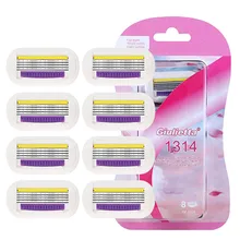 8 шт./упак. Для женщин сменные лезвия для бритвы уход за лицом кассеты для бритья женские бритвенные лезвия совместим с точитель для ножей, голову Ручка Бритвы